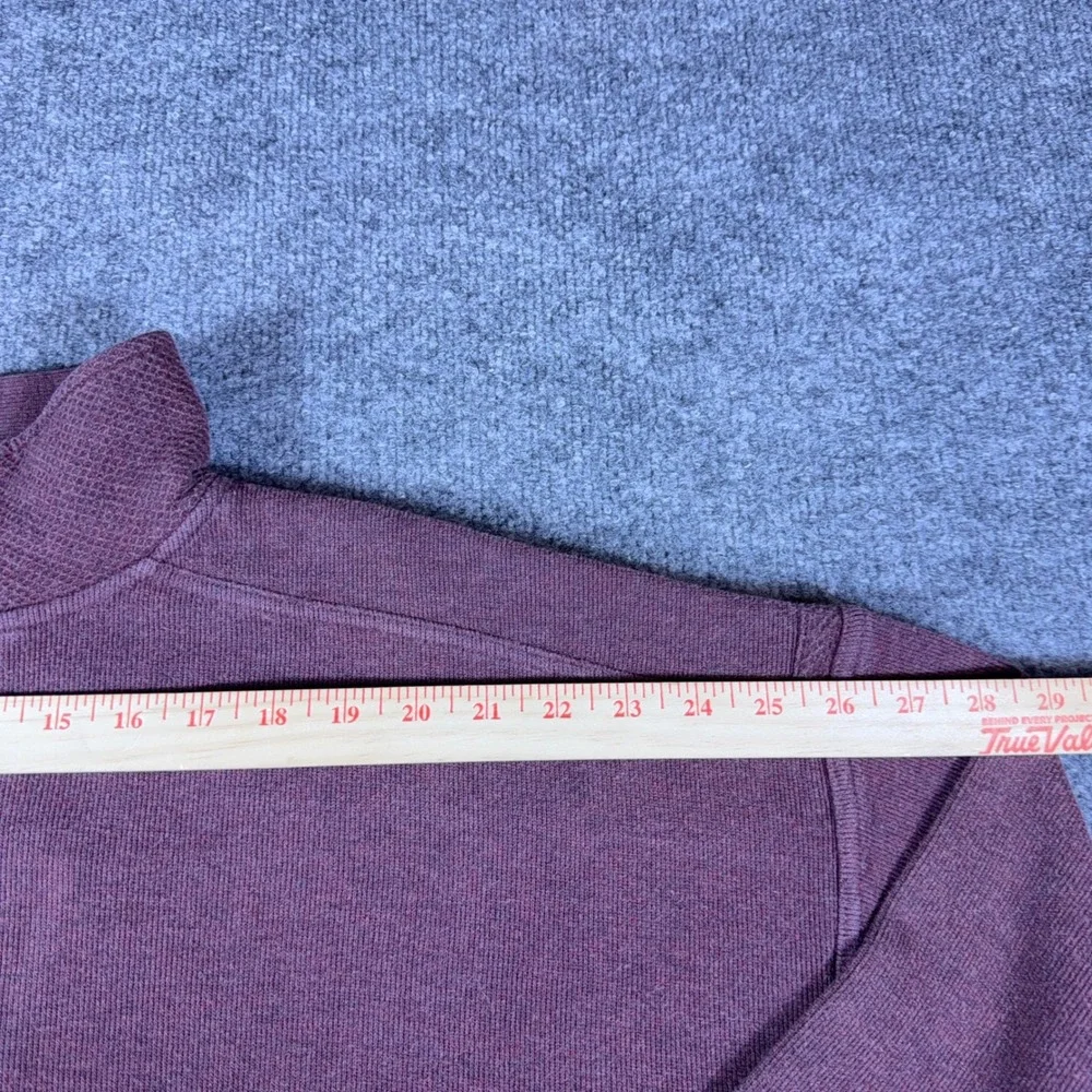 Tommy Bahama Mens XL Quarter Zip Pullover Sweatshirt Burgundy Cotton Knit